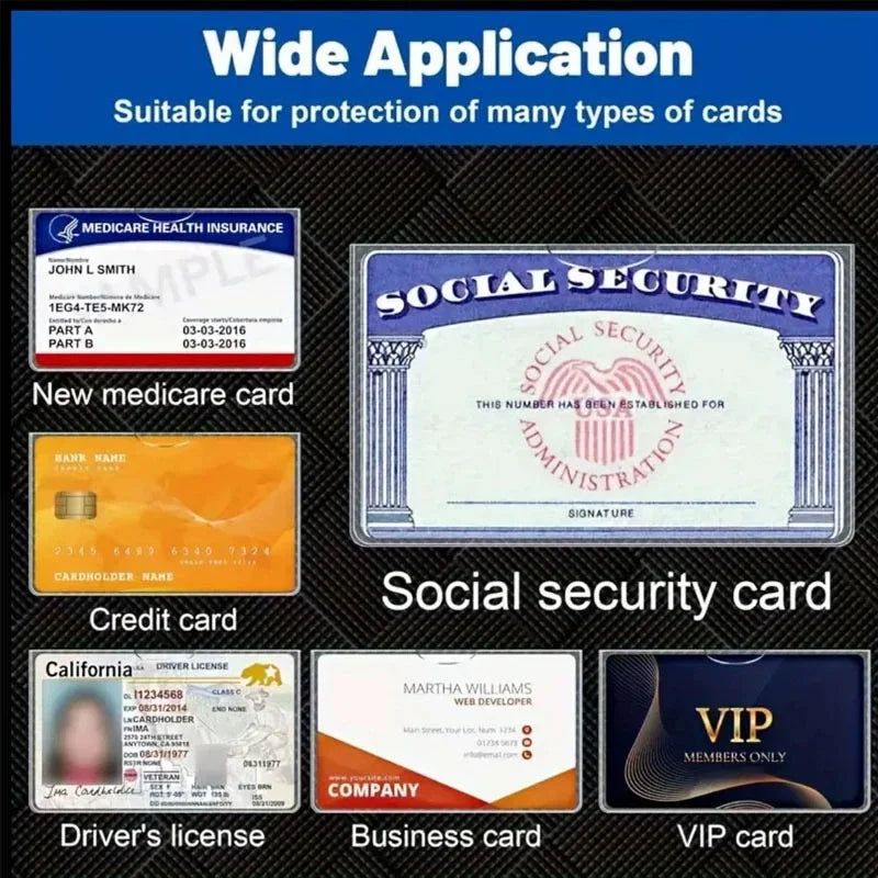 Clear Card Protector Sleeves for ID & Credit Cards