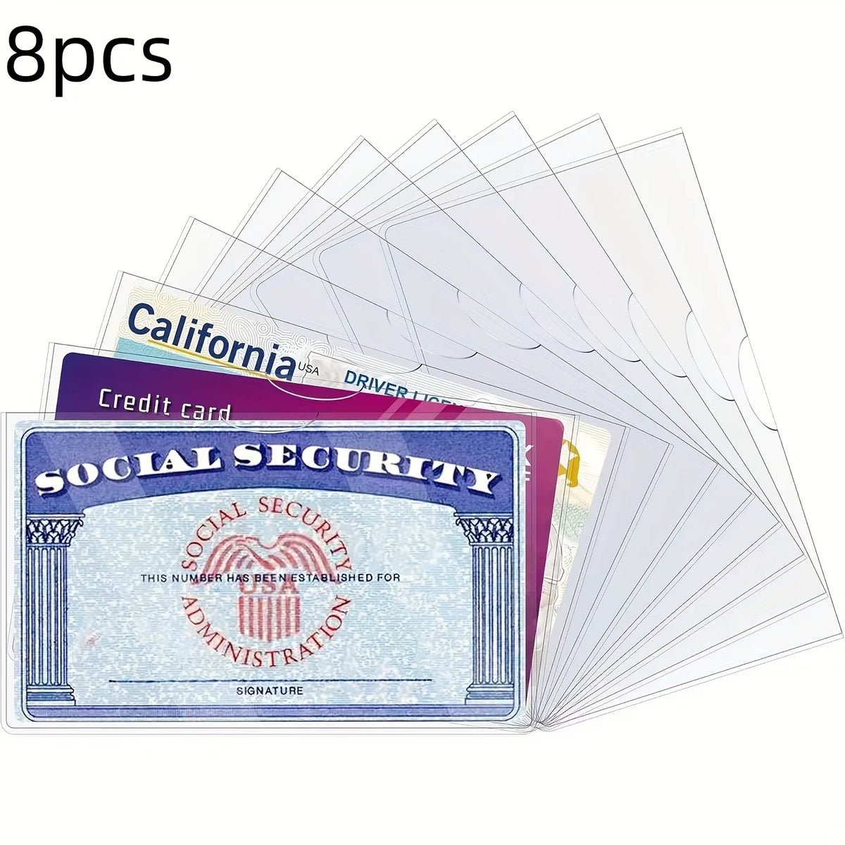 Clear Card Protector Sleeves for ID & Credit Cards