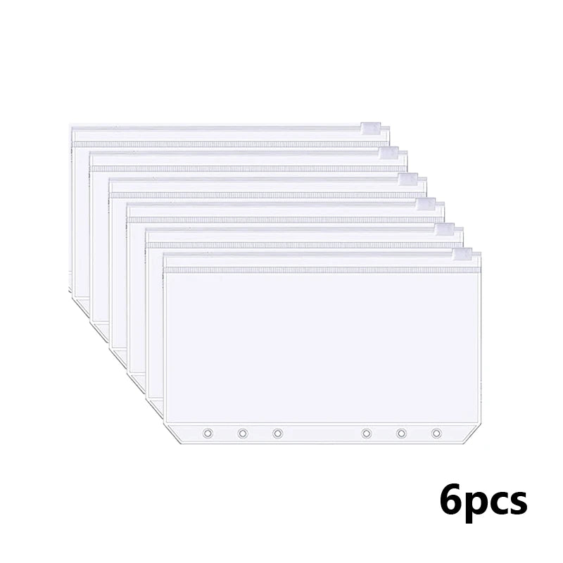 A6 PU Leather Budget Binder Notebook Cash Envelopes System Set Bill Organizer