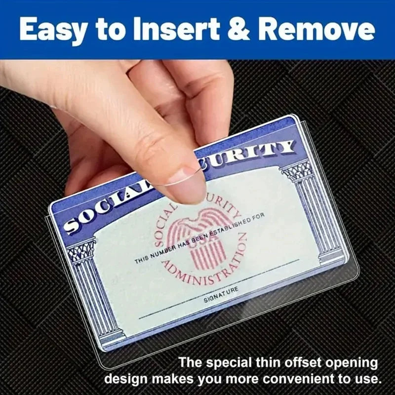 Clear Card Protector Sleeves for ID & Credit Cards