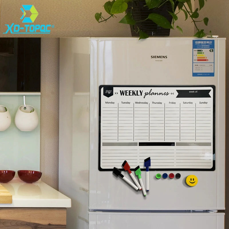 A3 Magnetic Planner Whiteboard — Weekly, Monthly & Meal Planning Board