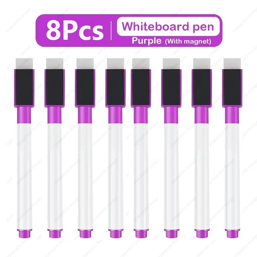Magnetic Dry Erase Markers with Eraser Cap, Fine Tip Whiteboard Markers for Home, Office, School and Classroom, 1 to 48 Pack
