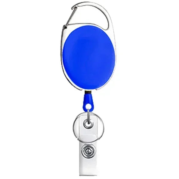 Clear ID Badge Holder with Retractable Badge Reel Clip, Transparent Work Card Sleeve for Employee Pass, Name Tag and Key Card