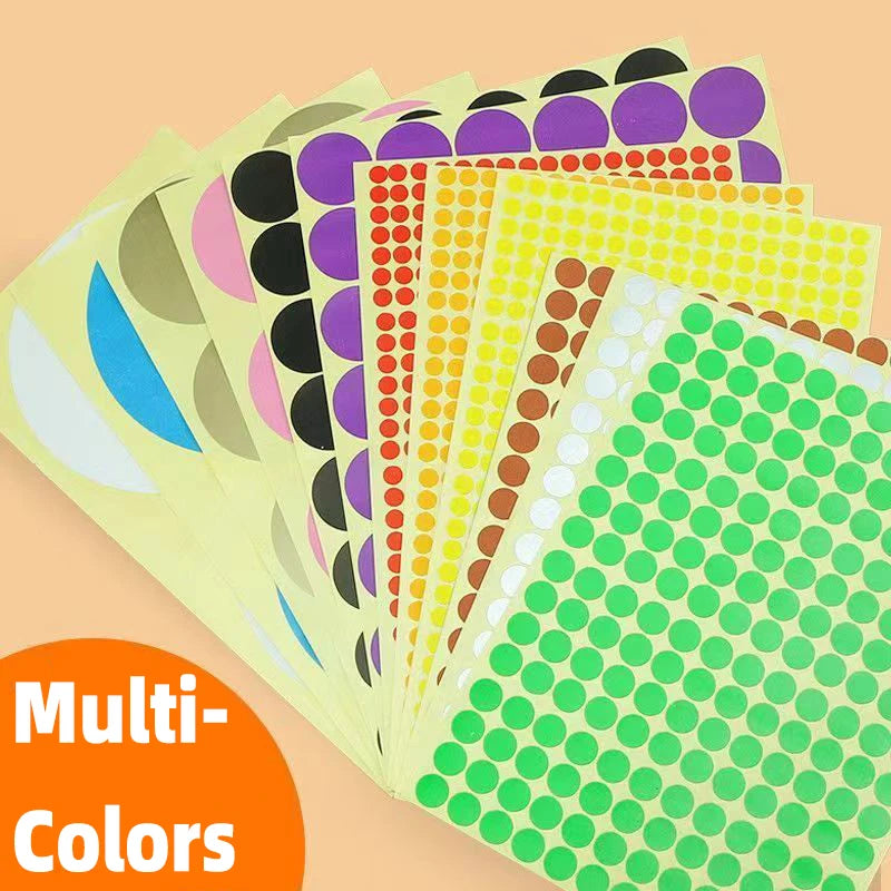 Round Color Coding Dot Stickers for Planners, Calendars, Files and Organizing