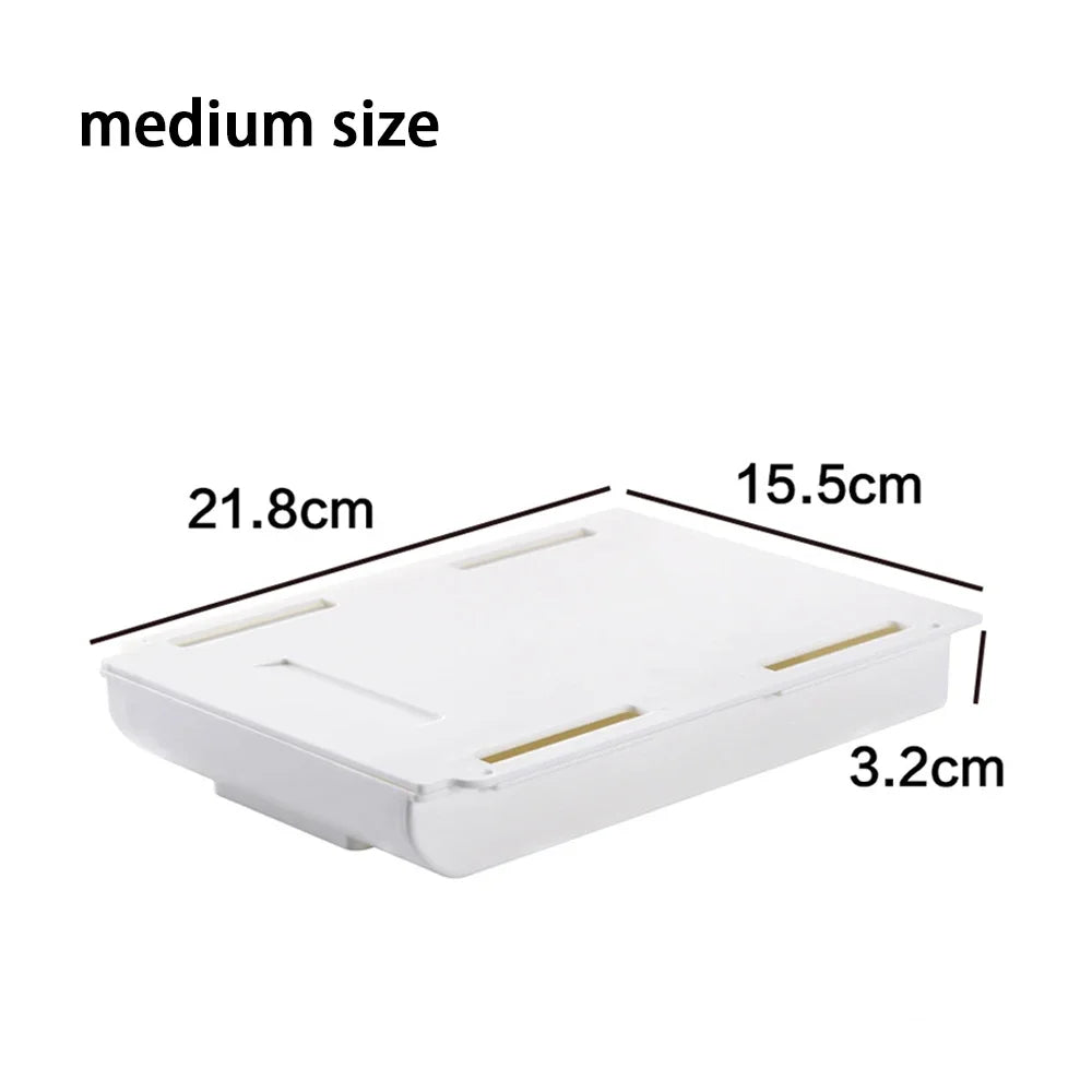 Self-Adhesive Under-Desk Drawer Organizer, Three Sizes