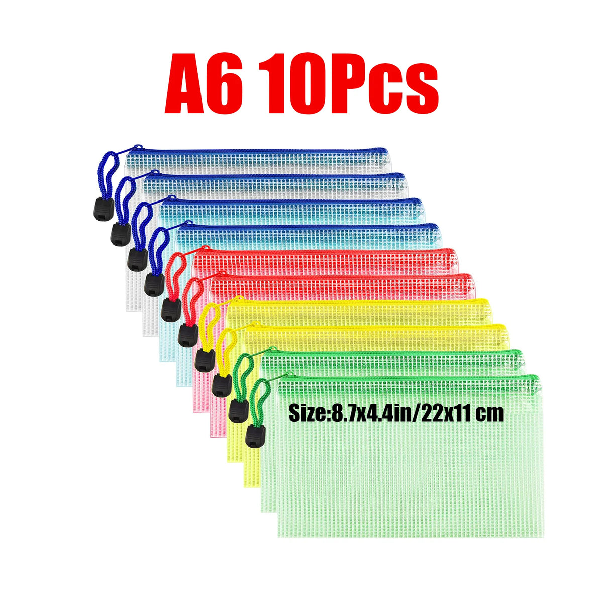 Waterproof Zipper Document Bags Clear Plastic File Folders A3 A4 A5 A6 B4 B5