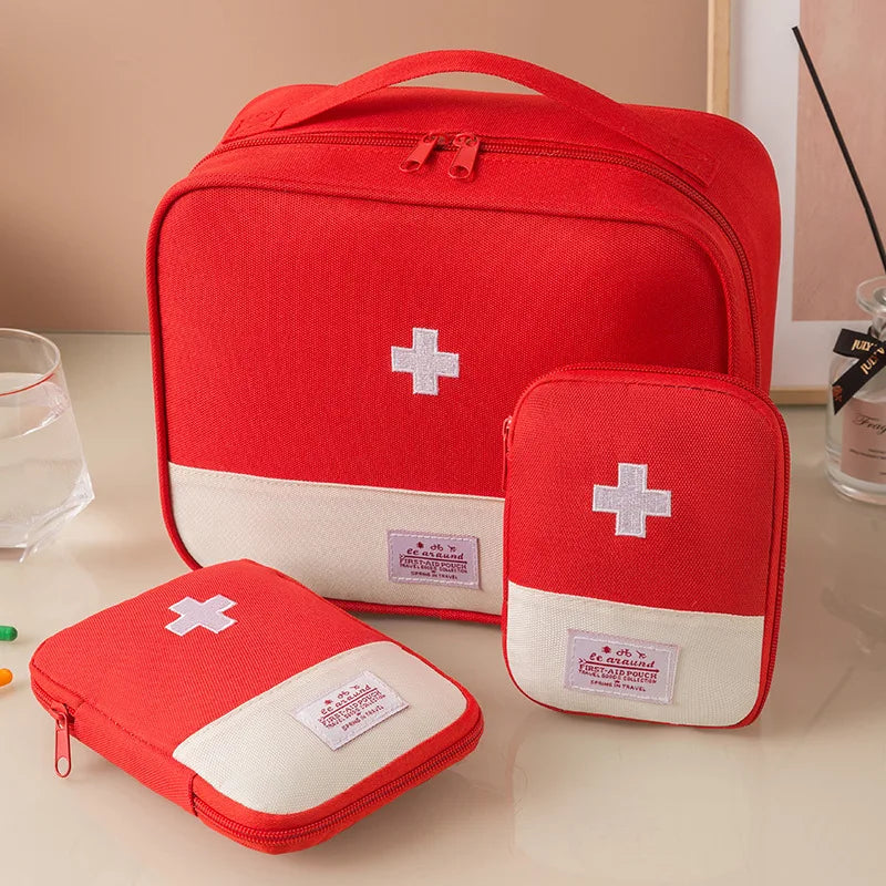 Travel Medicine Bag and Mini First Aid Kit Pouch for Pills, Vitamins and Emergency Essentials, Portable Home and Outdoor Storage