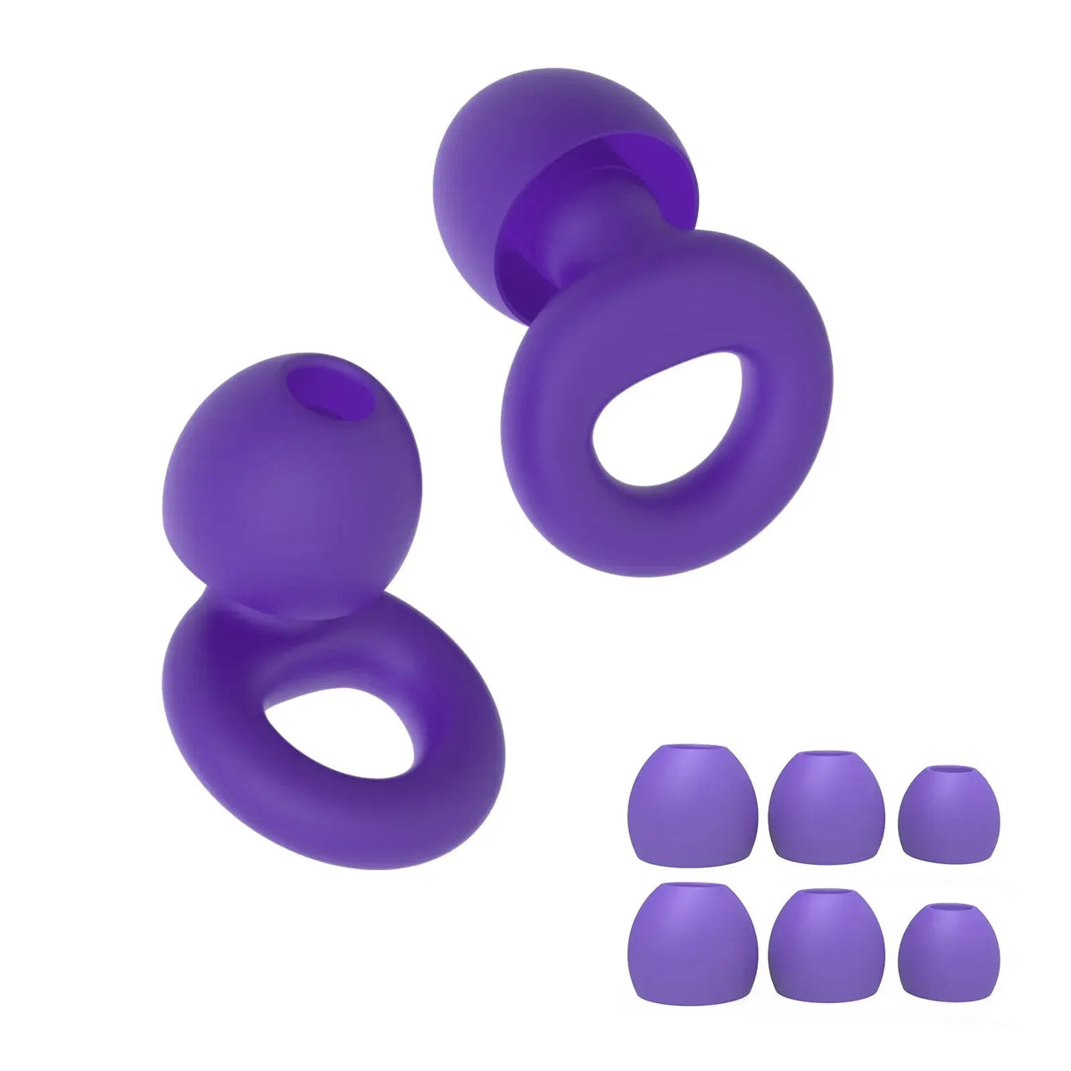 Quiet Ear Plugs for Noise Reduction — Soft Reusable Hearing Protection for Sleep, Swim & Work, 8 Tips in XS/S/M/L