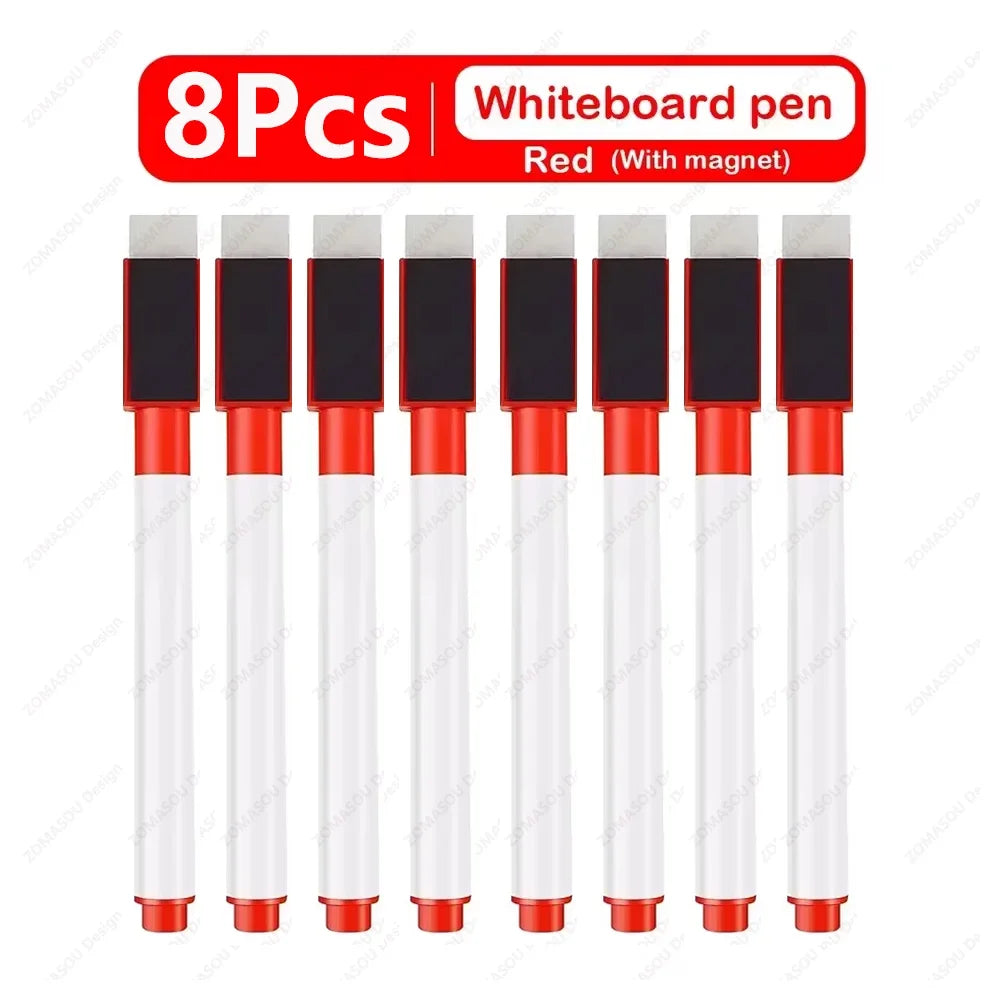 Magnetic Dry Erase Markers with Eraser Cap, Fine Tip Whiteboard Markers for Home, Office, School and Classroom, 1 to 48 Pack