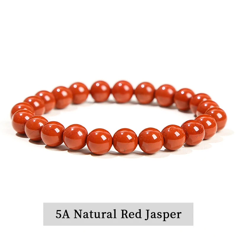 Natural Stone Beads Bracelet — Amethyst, Tiger Eye, Crystal & More