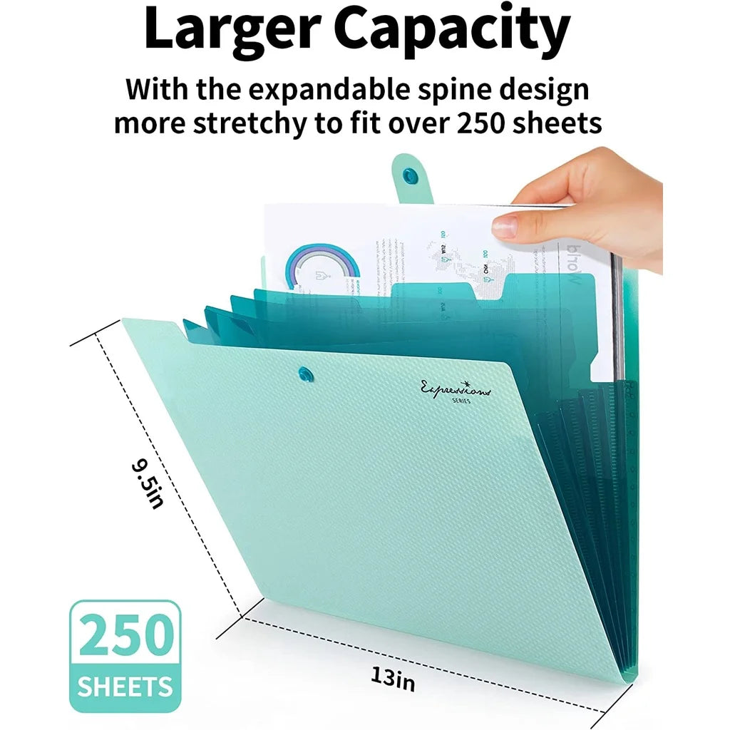 A4 5-Pocket Expanding File Folder — Portable Document Organizer
