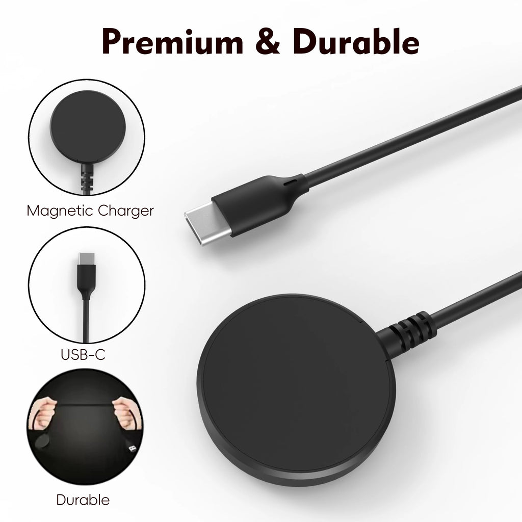 Samsung Galaxy Watch Magnetic Charging Cable — Compatible with Watch 3–8, Ultra, Classic & Active