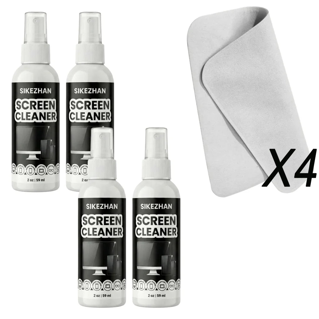 Screen Cleaner Spray Kit with Microfiber Cloth — for Phones, Laptops, Monitors & Glasses