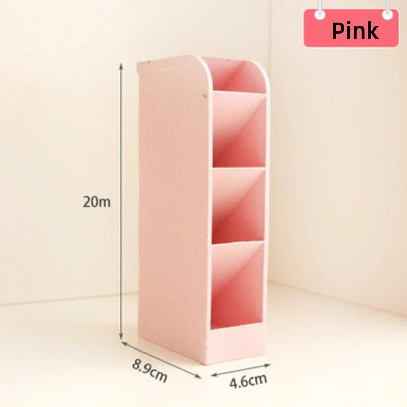 Multi-Layer Angled Pen Holder Stationery Organizer for Desk and Office Supplies