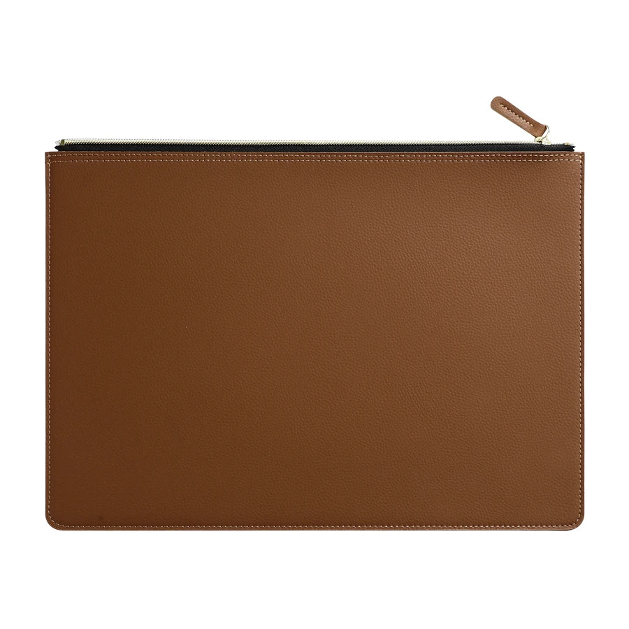 Leather A4 Zipper Document Folder Portfolio for Business Files, Contracts and Invoices