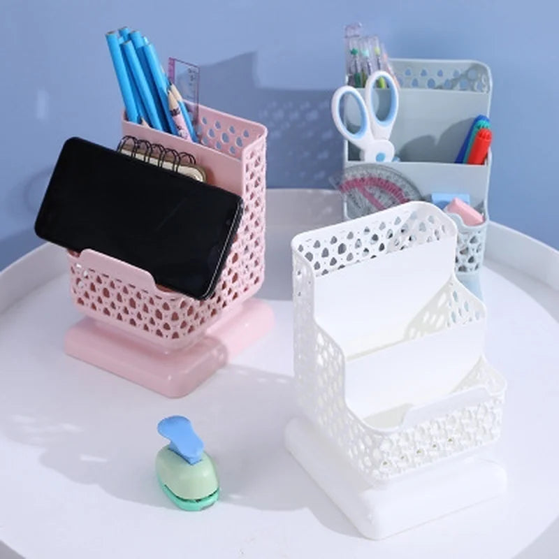 Desktop Stationery Organizer Caddy for Pens, Makeup, and School Supplies