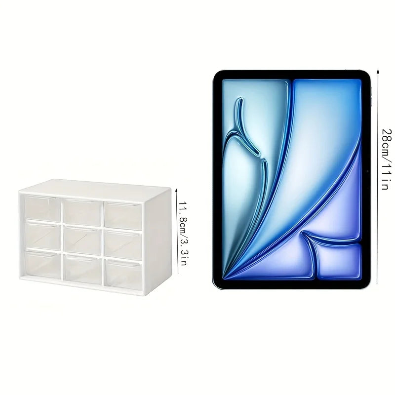 Dustproof Multi-Grid Desktop Drawer Organizer Storage Box for Desk, Jewelry, and Office Supplies