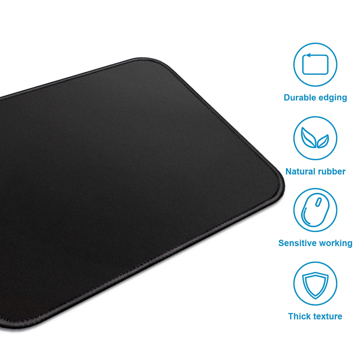 Gaming Mouse Pad with Cloth Surface & Rubber Base