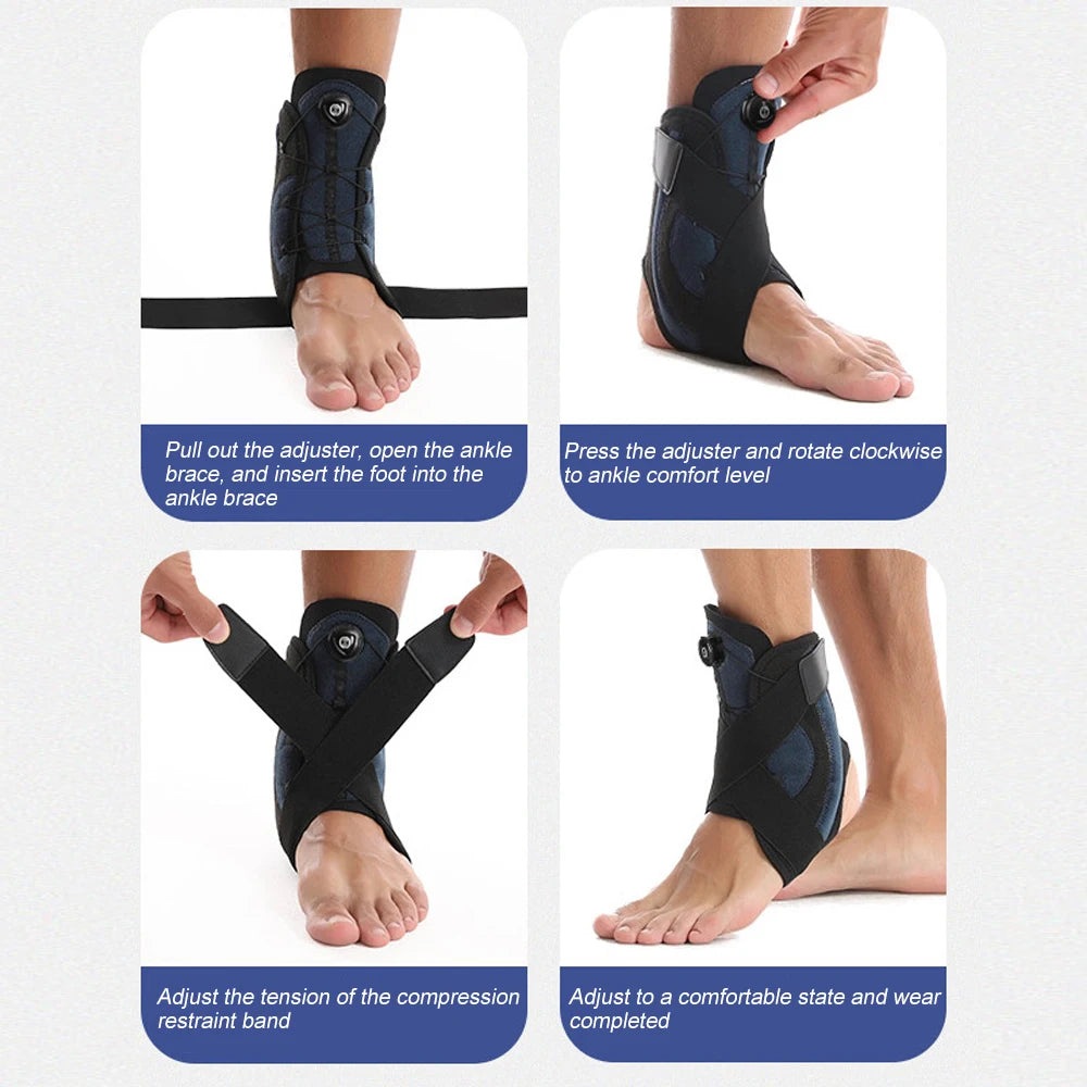 Adjustable Ankle Support Brace with Dial Tightening – Single Brace
