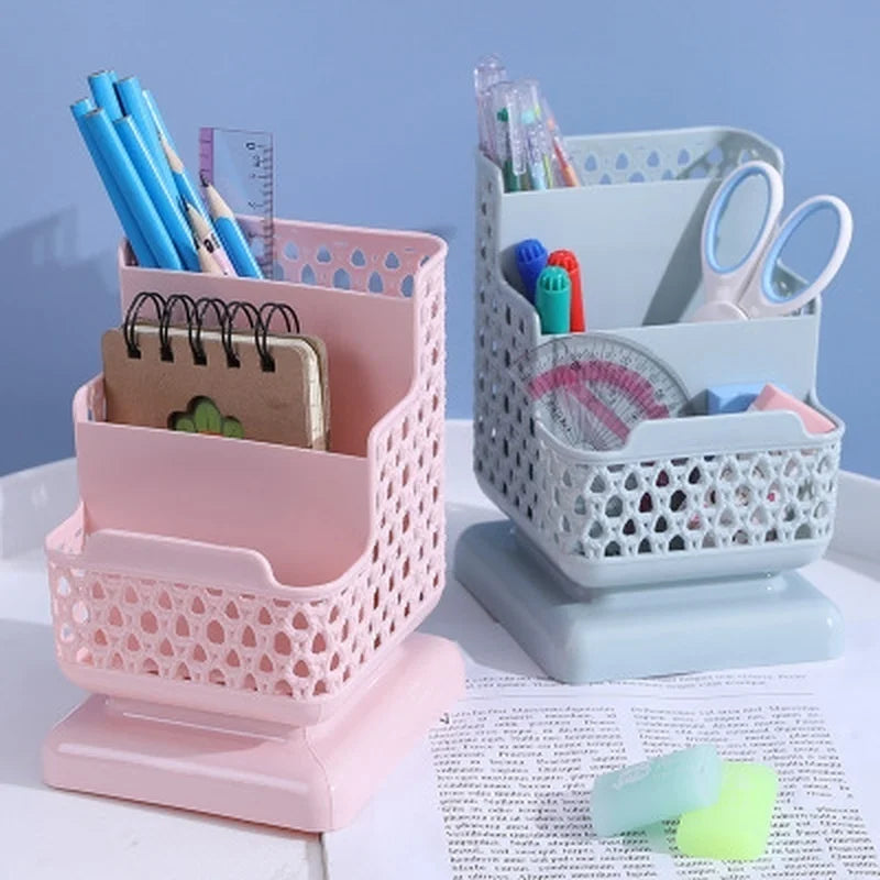 Desktop Stationery Organizer Caddy for Pens, Makeup, and School Supplies