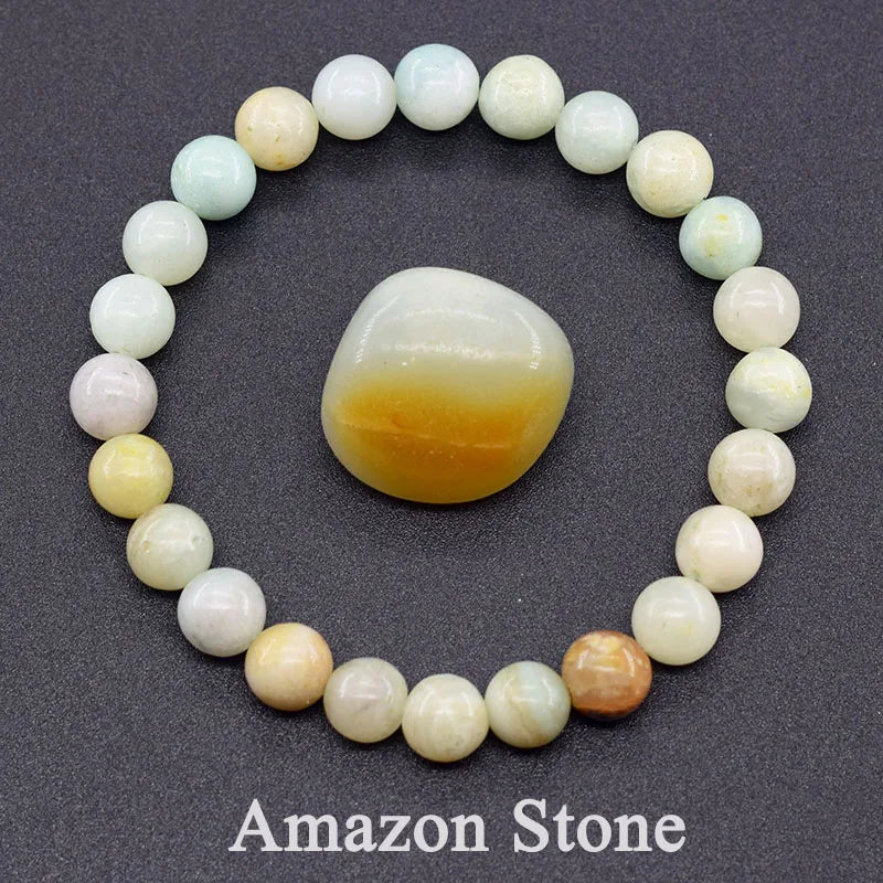 Natural Lapis Lazuli Stone Beads Bracelet — Energy Healing Jewelry