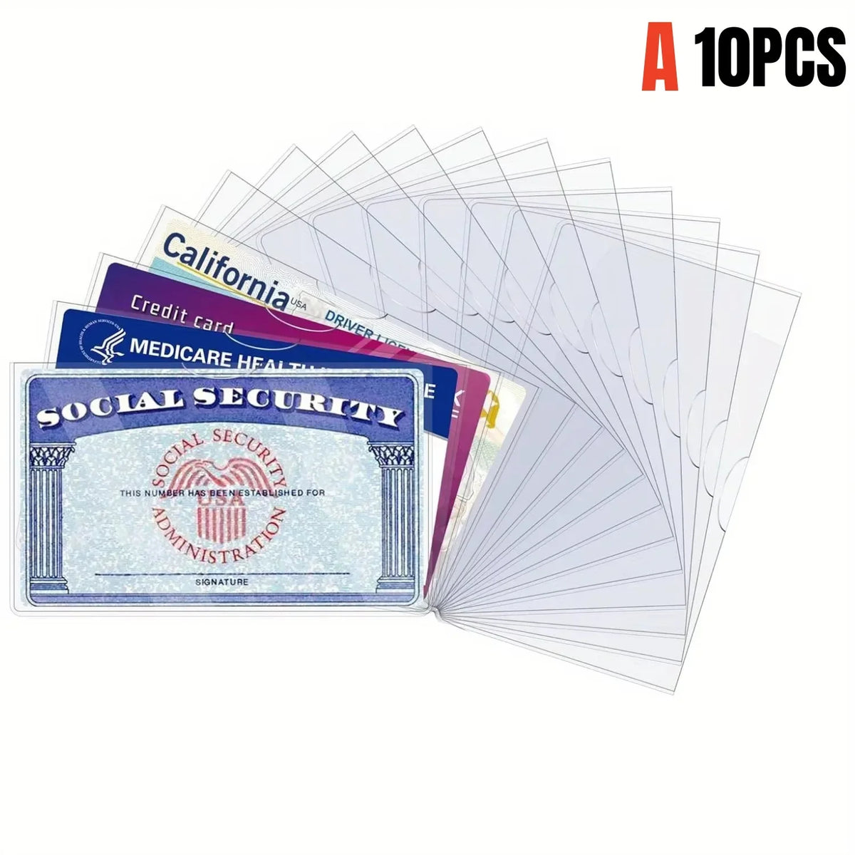 Clear Card Protector Sleeves for ID & Credit Cards