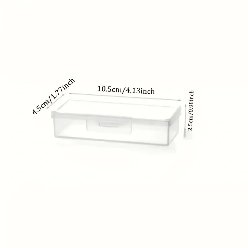 12 Pack Clear Plastic Storage Boxes with Lids for Desk Supplies, Crafts and Small Items