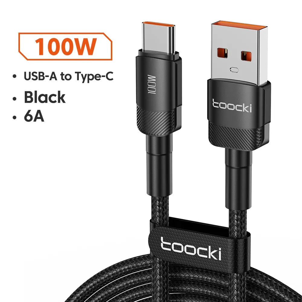 100W USB-A to USB-C Fast-Charging Cable — Data & Charging Cord for USB-C Devices