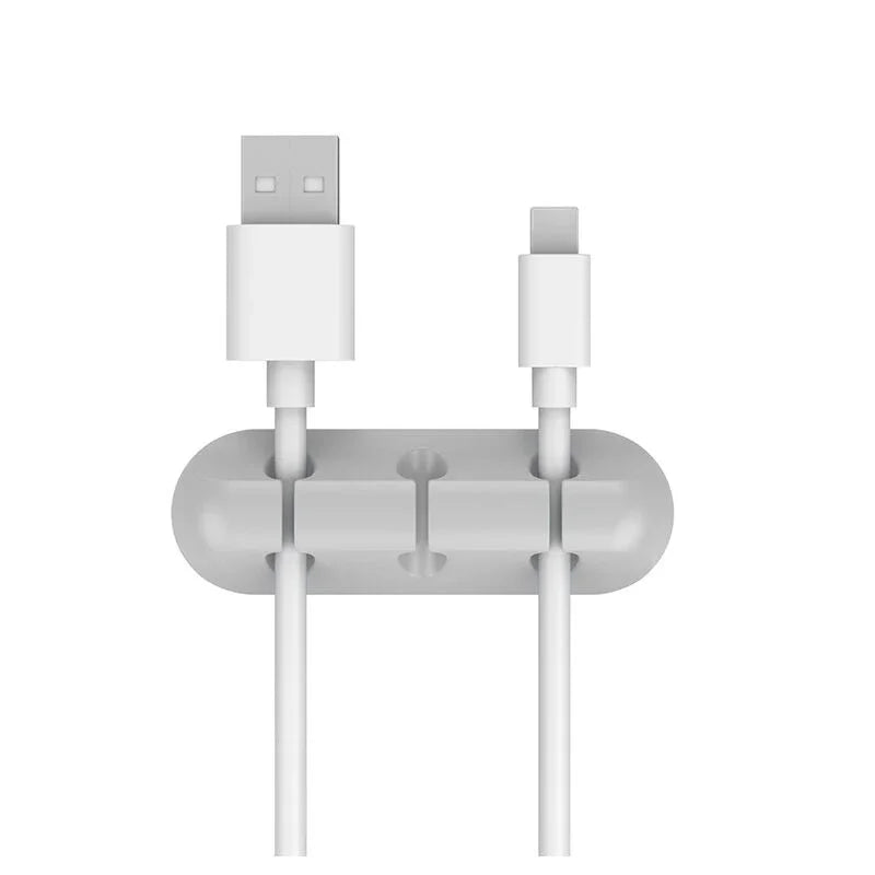 Silicone Cable Organizer Clips, Desktop USB Cord Holder and Wire Management for Charger, Mouse and Headphone Cables, 3, 5 or 7 Slots