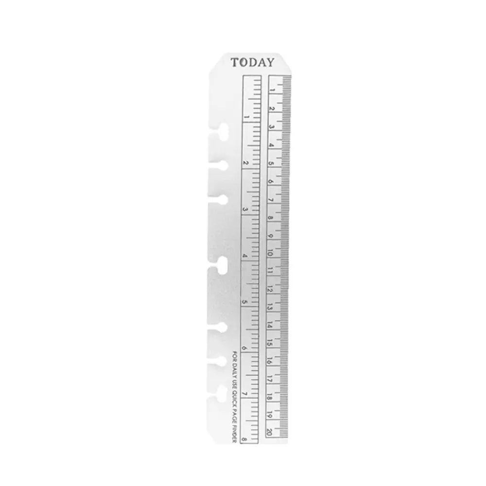 A5 A6 A7 Binder Ruler Bookmark, Snap-In Loose Leaf Ruler Divider for 6-Ring Planners and Notebooks