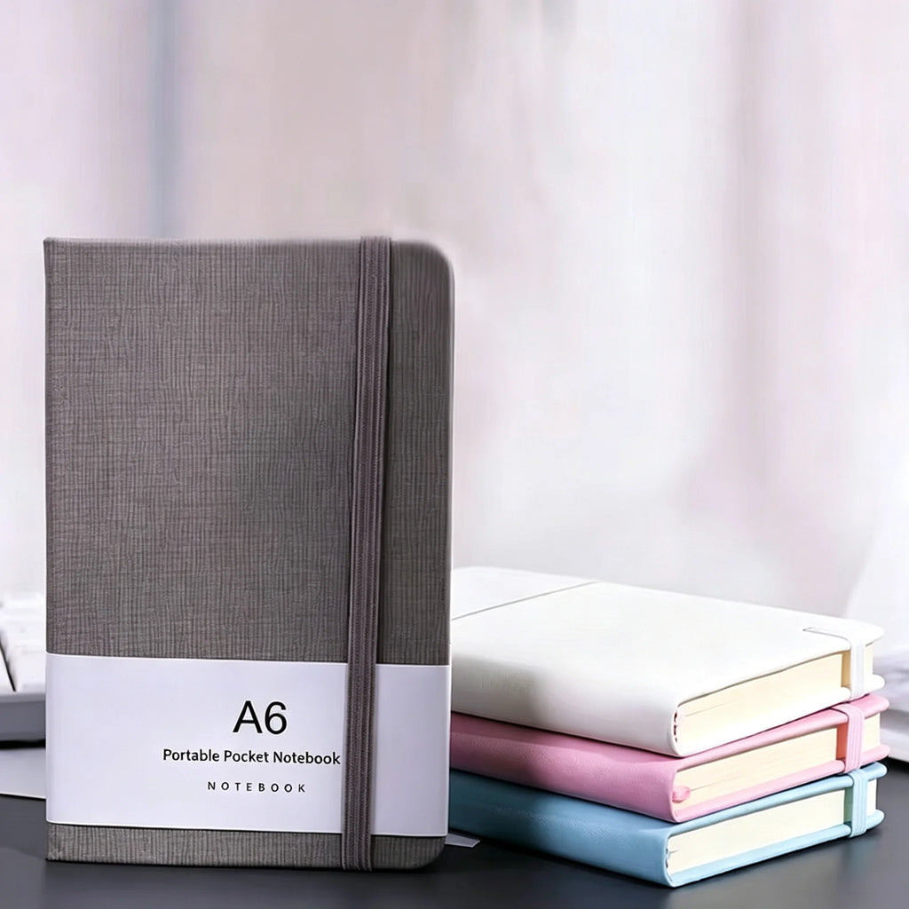 A6 A7 Mini Pocket Notebook, Hardcover Portable Memo Pad and Diary Planner with 96 Sheets for Office, School and Travel