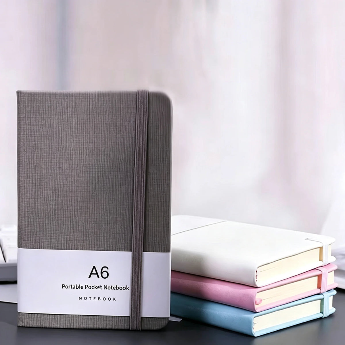 A6 A7 Mini Pocket Notebook, Hardcover Portable Memo Pad and Diary Planner with 96 Sheets for Office, School and Travel