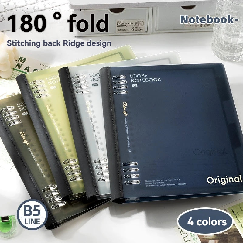 A5/B5 Loose-Leaf Notebook — 46 Sheets, Soft Spine & Detachable Pages