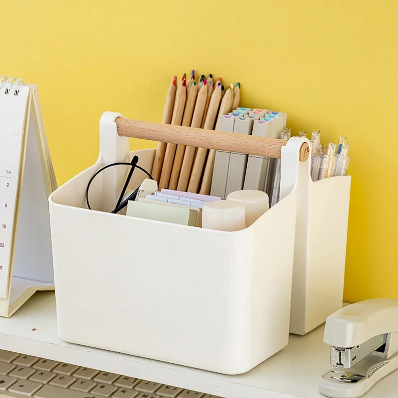 Large Capacity Desktop Pen Holder Storage Box for Office and School