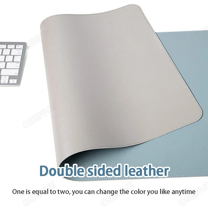 Large Size Office Desk Leather Waterproof Mat Mouse Pad — Multiple Colors & Sizes