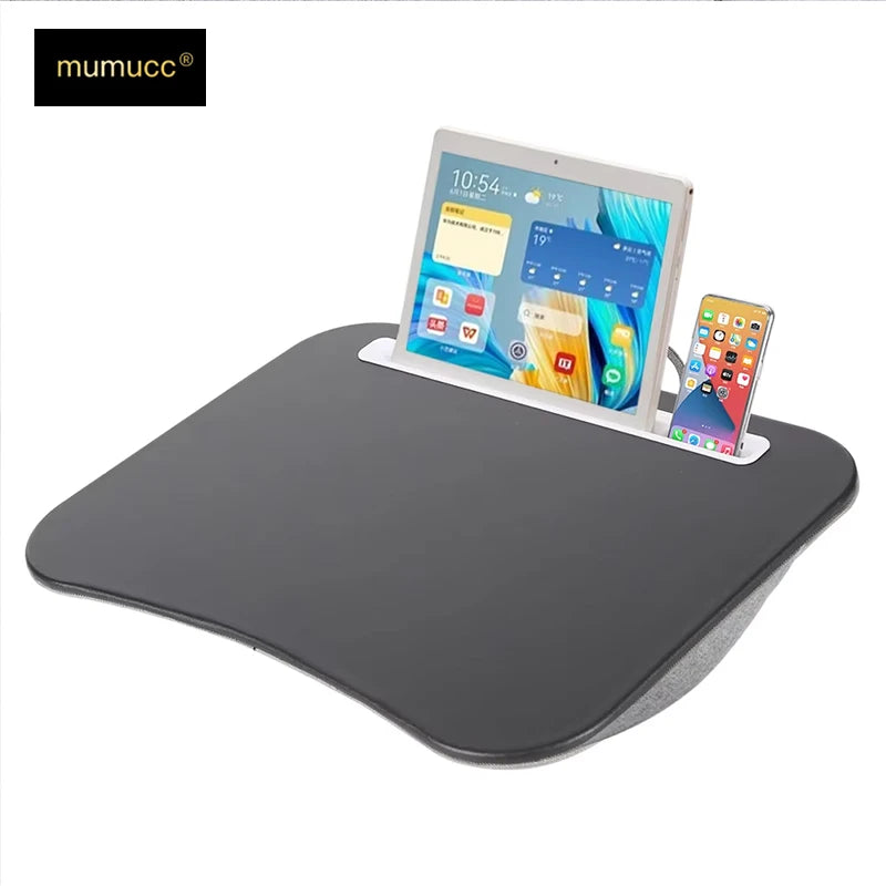 Laptop Lap Desk with Cushion — Foam-Filled Pillow Stand & Mouse Pad