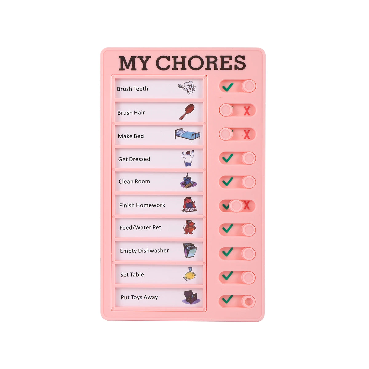 Reusable Chore Chart and Daily Checklist Board, To Do List Task Planner for Kids Responsibility, Routines and Self Discipline