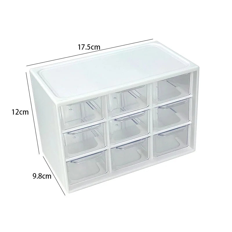 Dustproof Multi-Grid Desktop Drawer Organizer Storage Box for Desk, Jewelry, and Office Supplies