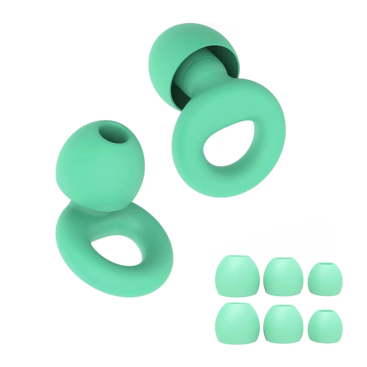 Quiet Ear Plugs for Noise Reduction — Soft Reusable Hearing Protection for Sleep, Swim & Work, 8 Tips in XS/S/M/L
