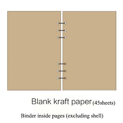 45-Sheet Loose-Leaf Binder Refills — A5, A6 & A7 Grid, Lined & Planner Paper