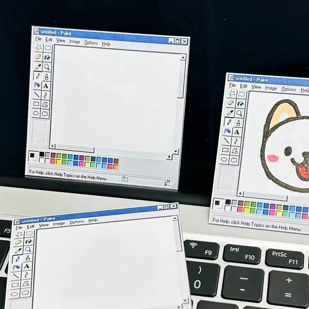 50 Page Retro Computer Window Notepad, Cute Aesthetic Desk Memo Pad for Notes, To Do Lists and Office Supplies