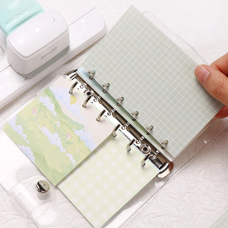 3 Hole Paper Punch for Loose Leaf Binder Planners, Adjustable A5 A6 A7 Hole Puncher, 8 Sheet Capacity