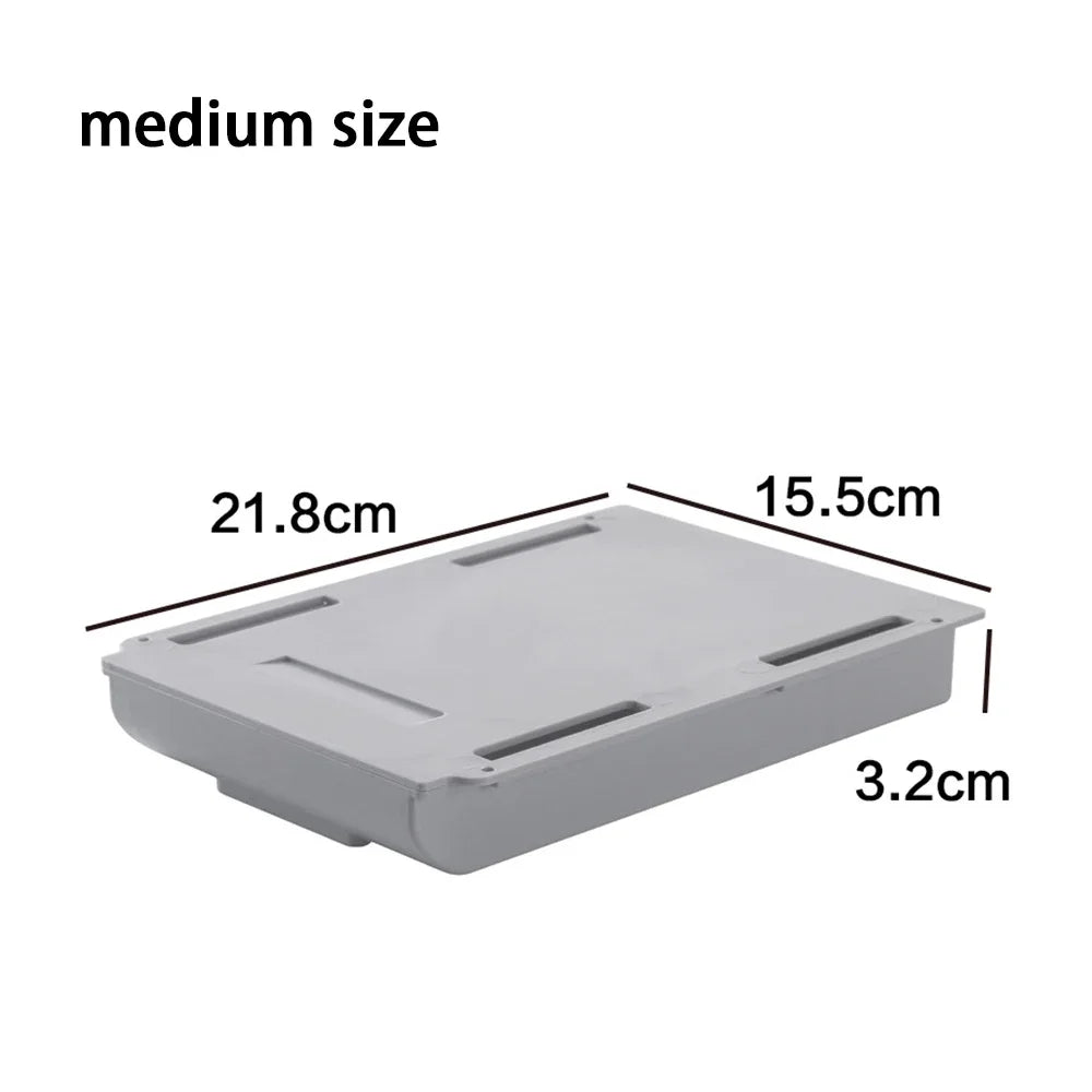 Self-Adhesive Under-Desk Drawer Organizer, Three Sizes