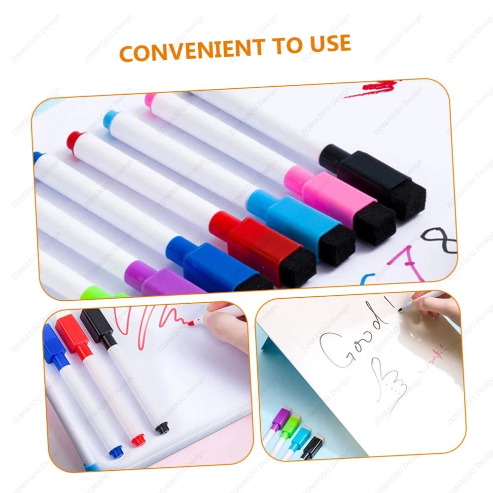 Magnetic Dry Erase Markers with Eraser Cap, Fine Tip Whiteboard Markers for Home, Office, School and Classroom, 1 to 48 Pack