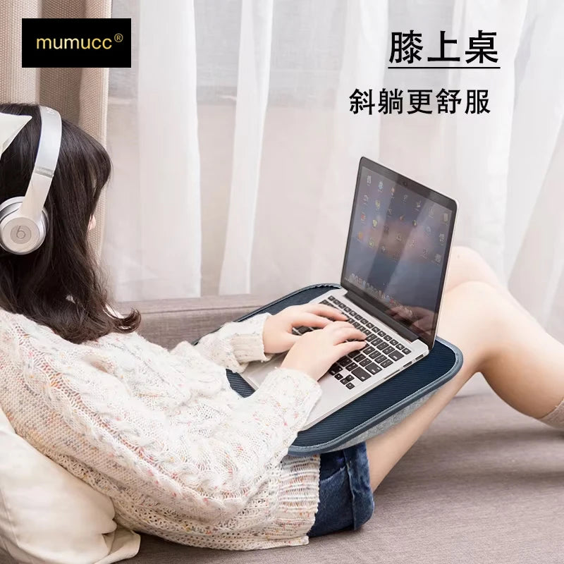 Laptop Lap Desk with Cushion — Foam-Filled Pillow Stand & Mouse Pad