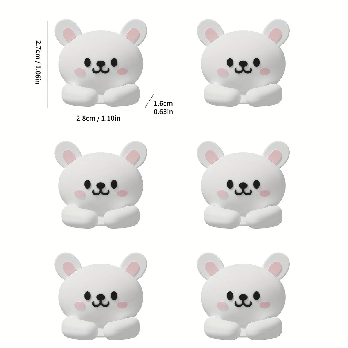 Cute Desktop Cable Organizer Holder Self-Adhesive Cable Management Clips