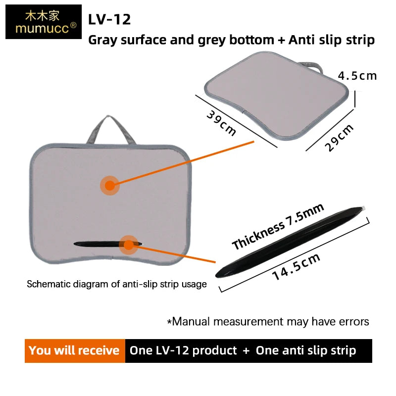 Laptop Lap Desk with Cushion — Foam-Filled Pillow Stand & Mouse Pad