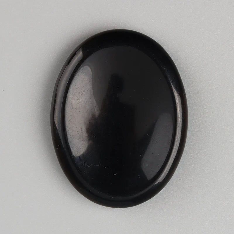 Natural Crystal Worry Stone — Hand-Carved Pocket Meditation Thumbstone