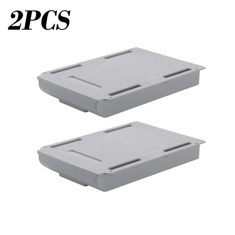 Self Stick Pencil Tray Under Desk Drawer Storage Box Hidden Stationery Organizer Stand For Pens Office Home Storage Organizer