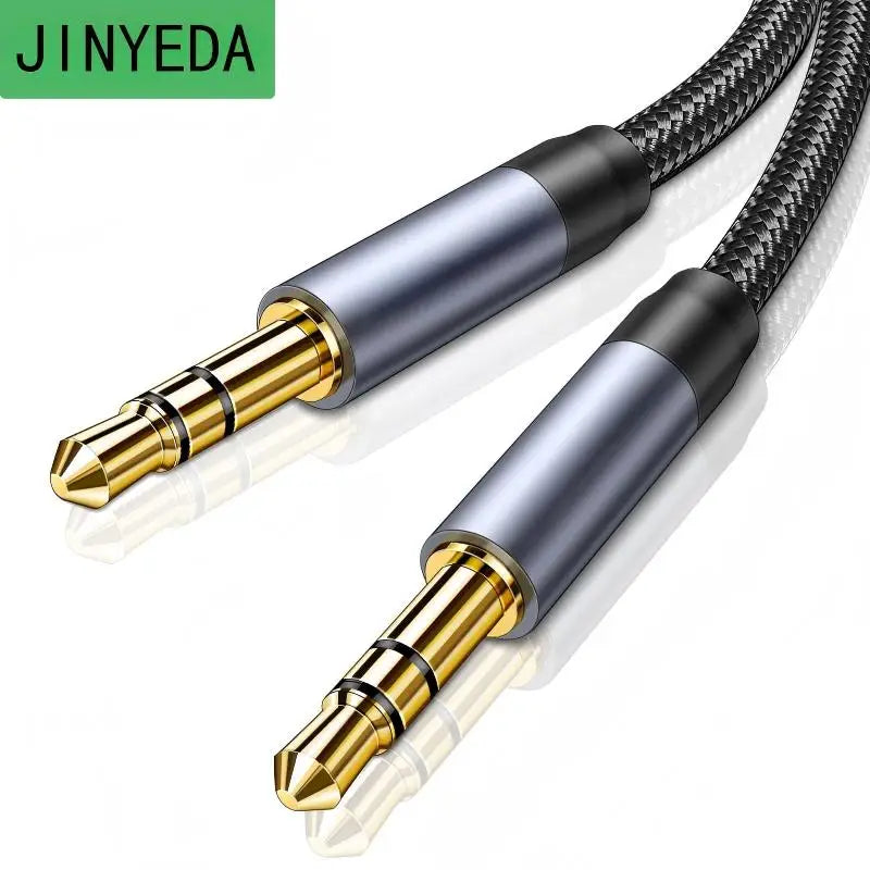 3.5mm Aux Audio Cable — Male to Male Jack for Phone, Car, Speaker & Headphones